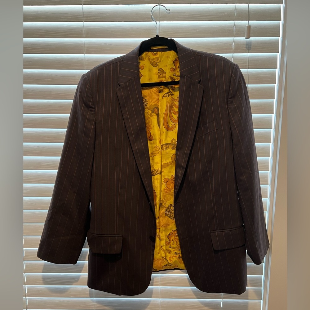Original Penguin Munsingwear Men's Pinstripe Blazer Jacket Lining Size M